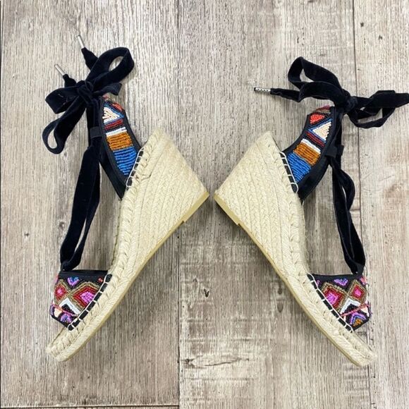 Ash Paola Platform Beaded Wedges - Picture 2 of 6